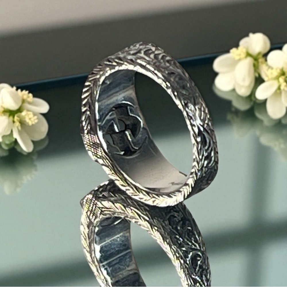 Gucci Arabesque Interlocking Gg Ring Sterling Sil… - image 3